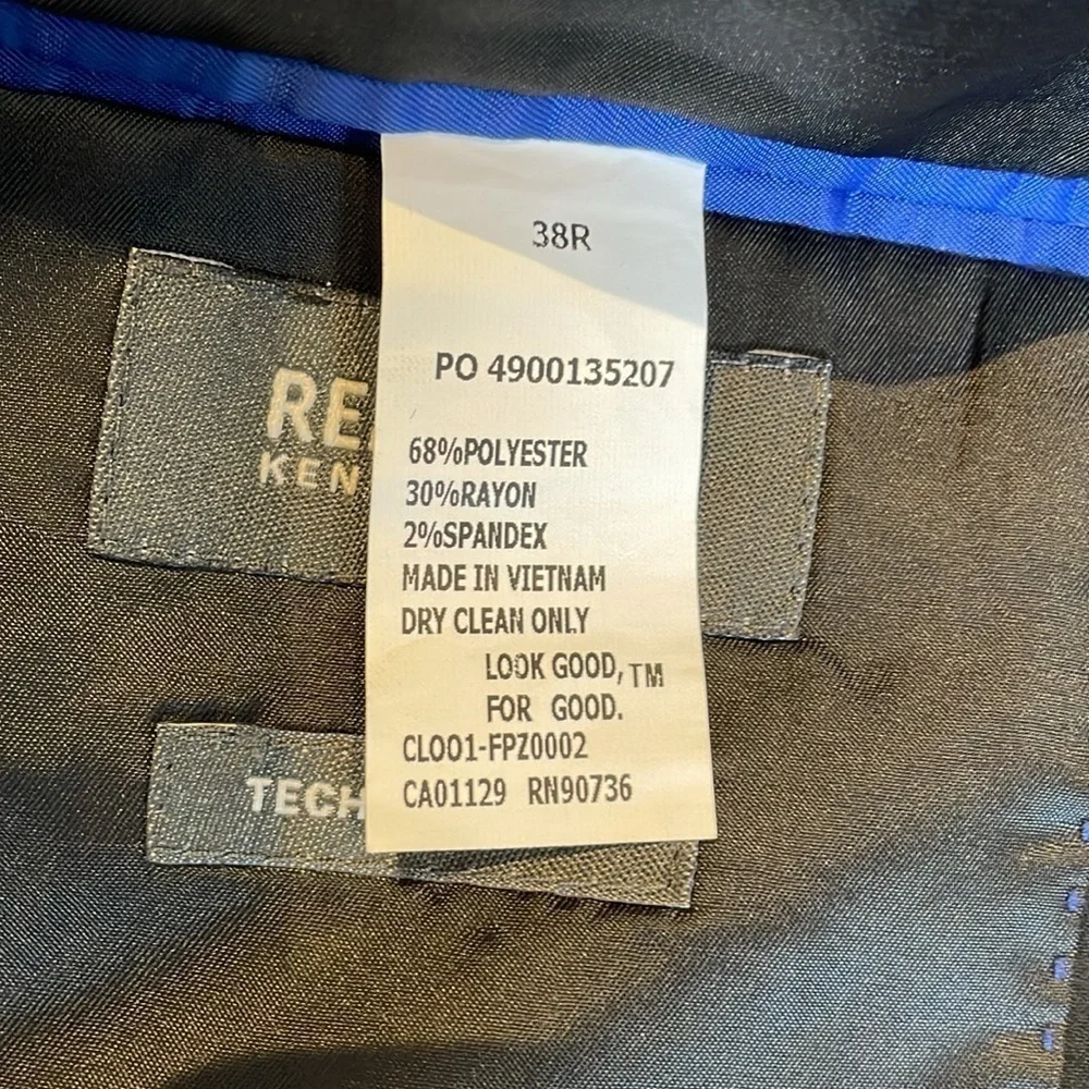 Kenneth Cole Reaction Mens Slim Fit Flex Techni-Cole 2-Piece Suit Jacket Pants - Picture 11 of 16